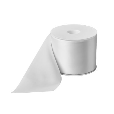 Rouwlint CreativeRibbon 40 MM Weiss 001 Rol 25 meter