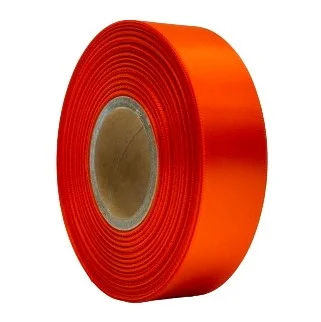 Verpakkingslint 25 MM Mandarin Satin Ribbon High End bedrukbaar  25 meter op rol